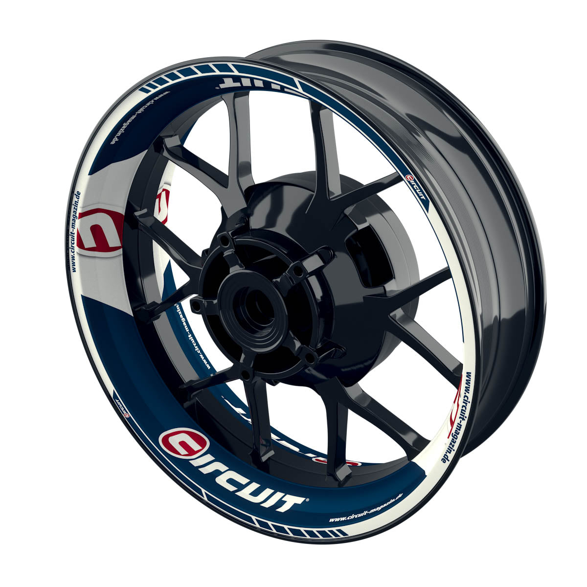 Felgenaufkleber Circuit V2 Premium blau