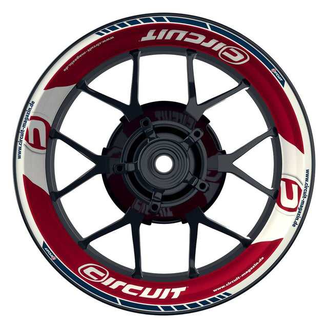 Felgenaufkleber Circuit V2 Premium rot