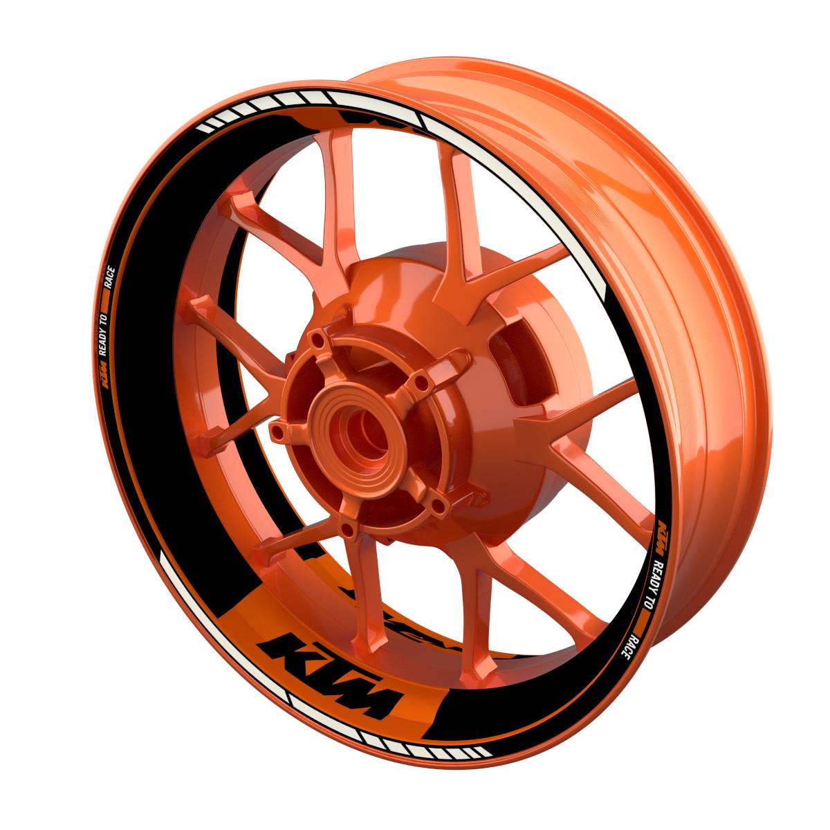 Motorrad Felgenaufkleber 360 Spin - KTM Clean