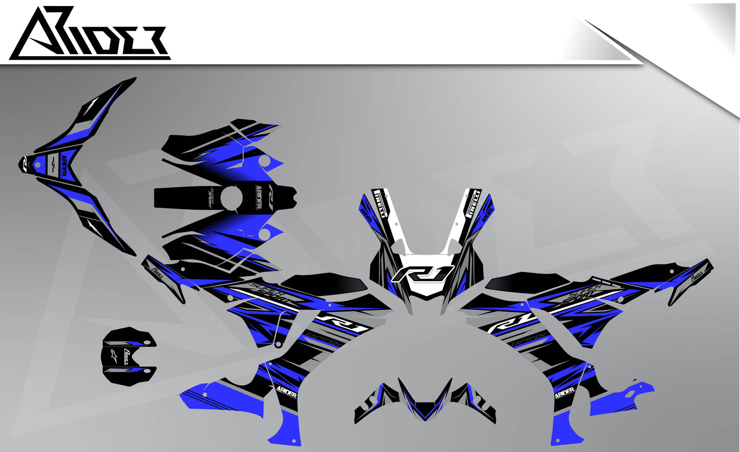 Graphics Kit suitable for Yamaha R1 - Nitro Edition