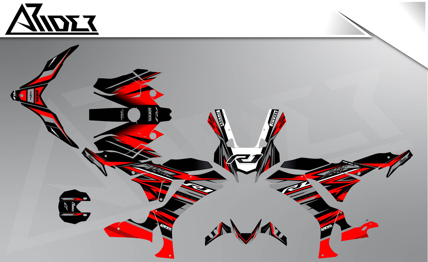 Graphics Kit suitable for Yamaha R1 - Nitro Edition