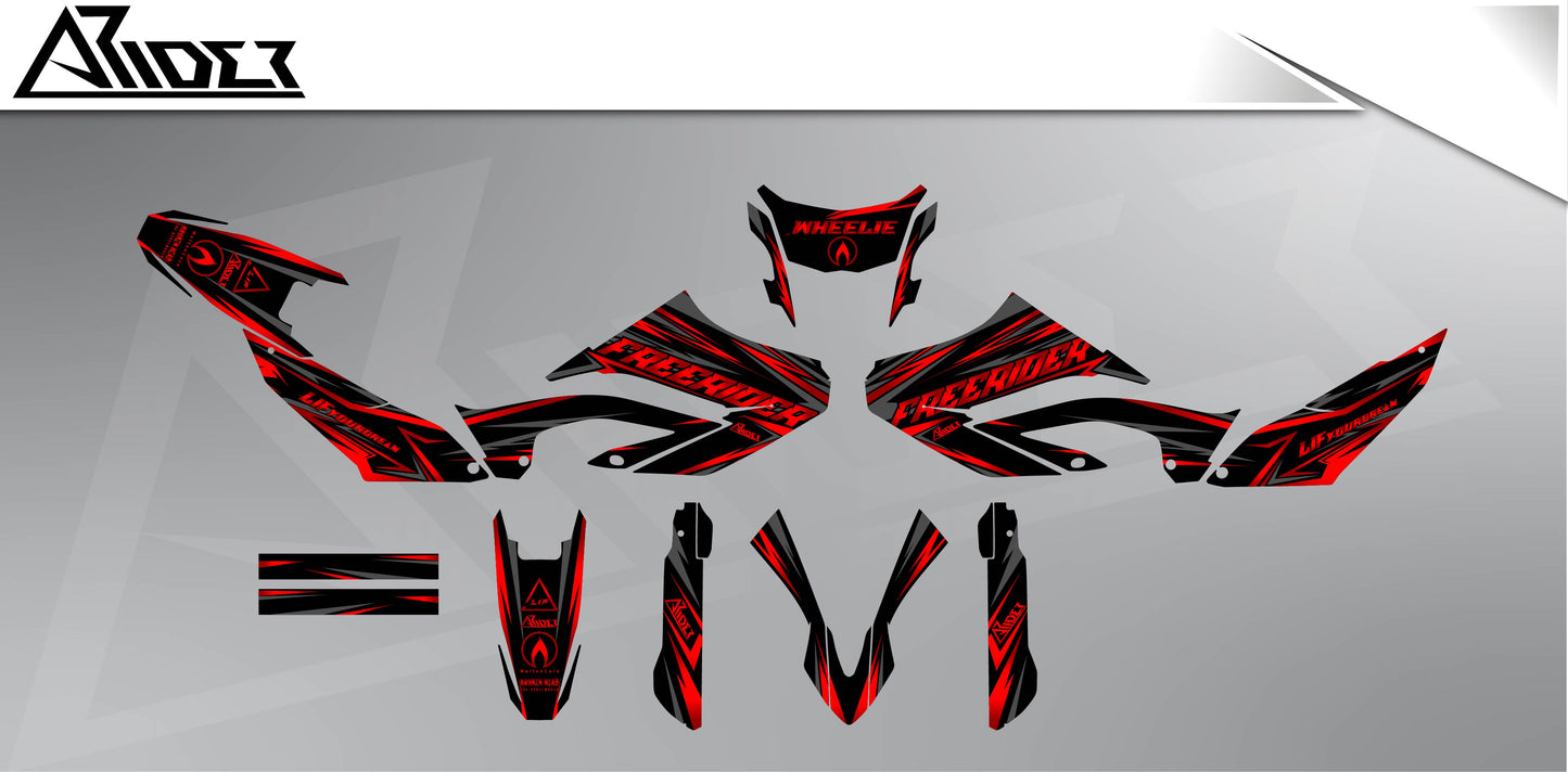 Kit de pegatinas para Yamaha WR 125 X - Edición FreeriderV1