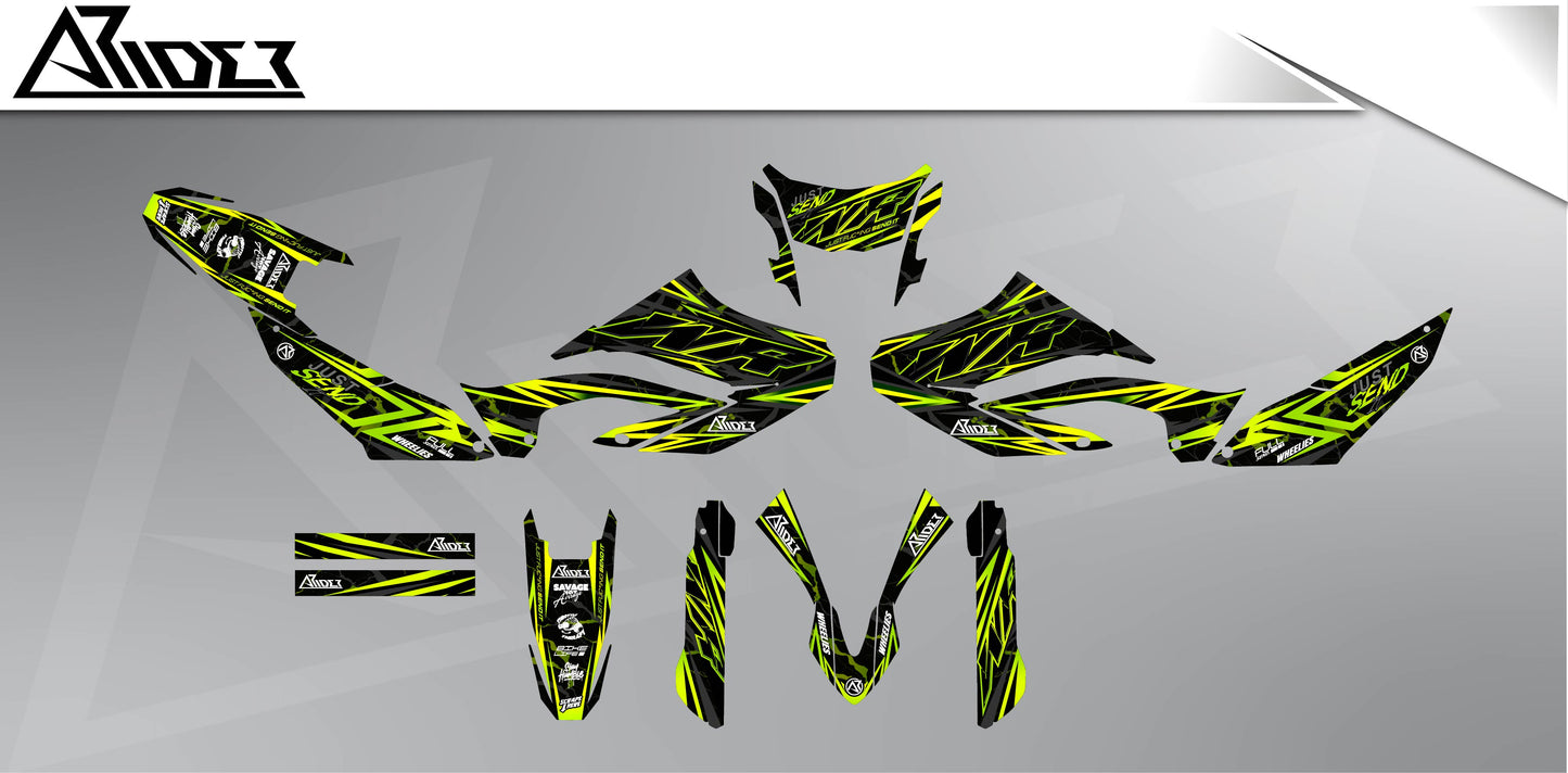 Graphics Kit suitable for Yamaha WR 125 X - Flick Edition