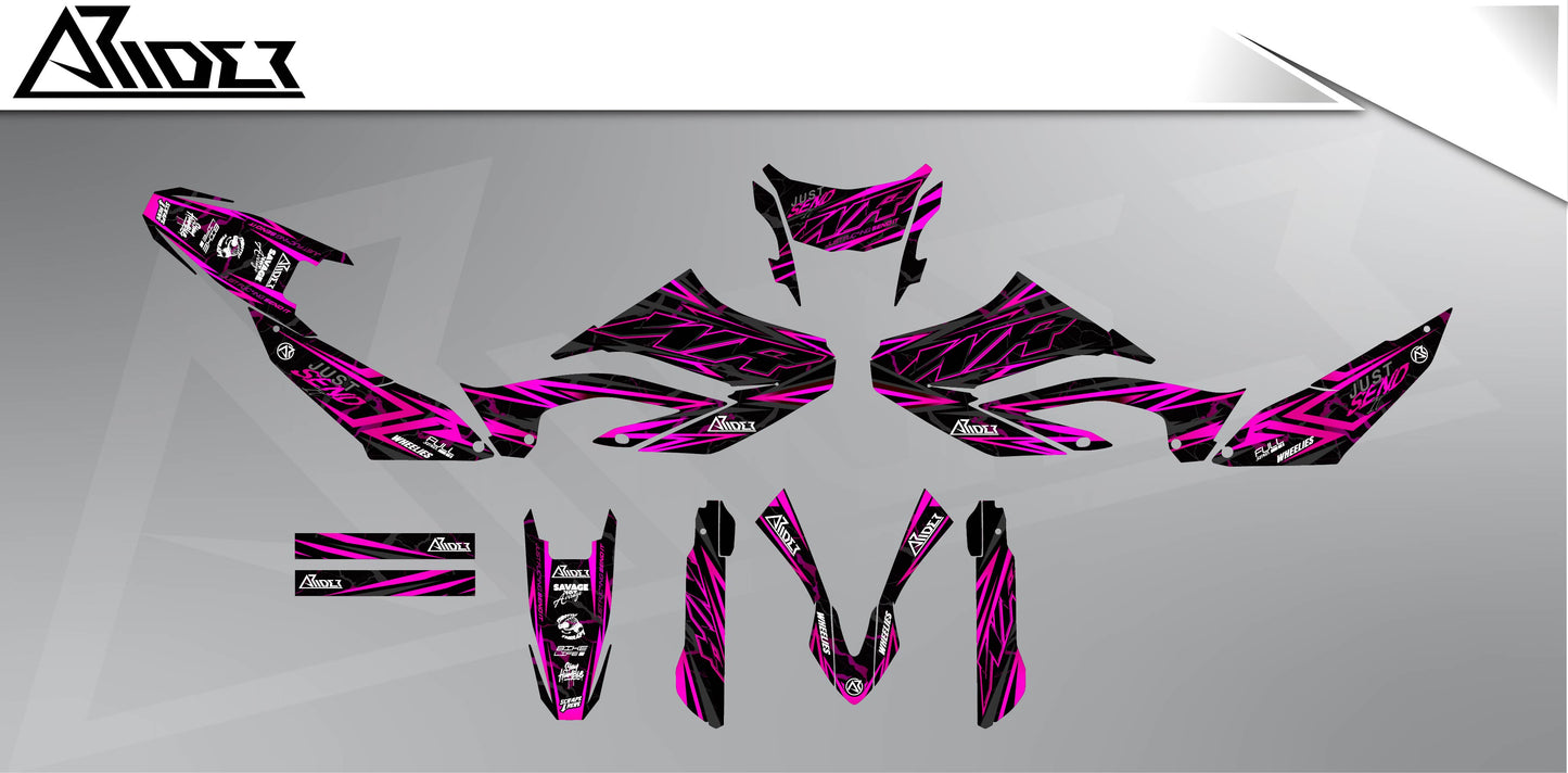 Graphics Kit suitable for Yamaha WR 125 X - Flick Edition