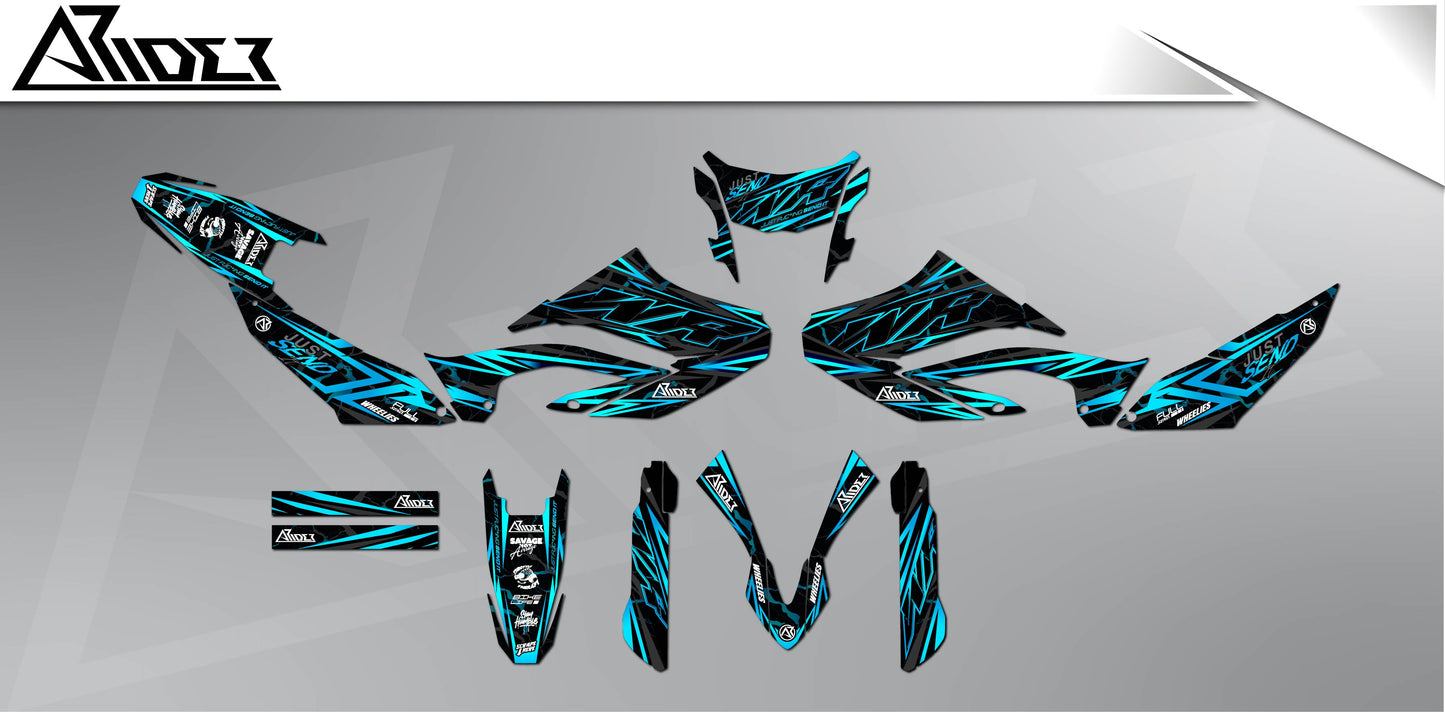 Graphics Kit suitable for Yamaha WR 125 X - Flick Edition