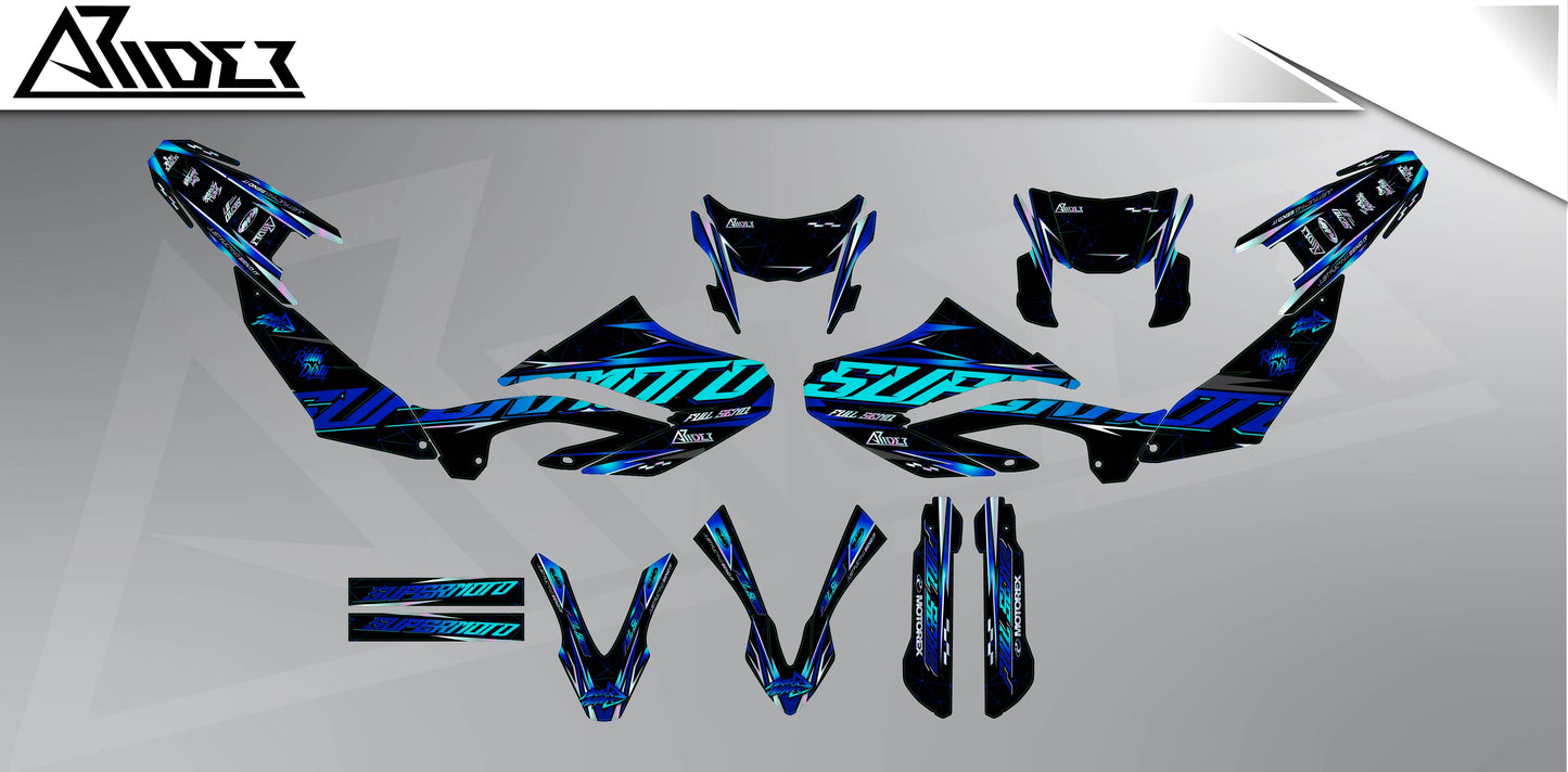 Kit de pegatinas para Yamaha WR 125 X - Edición Glitch