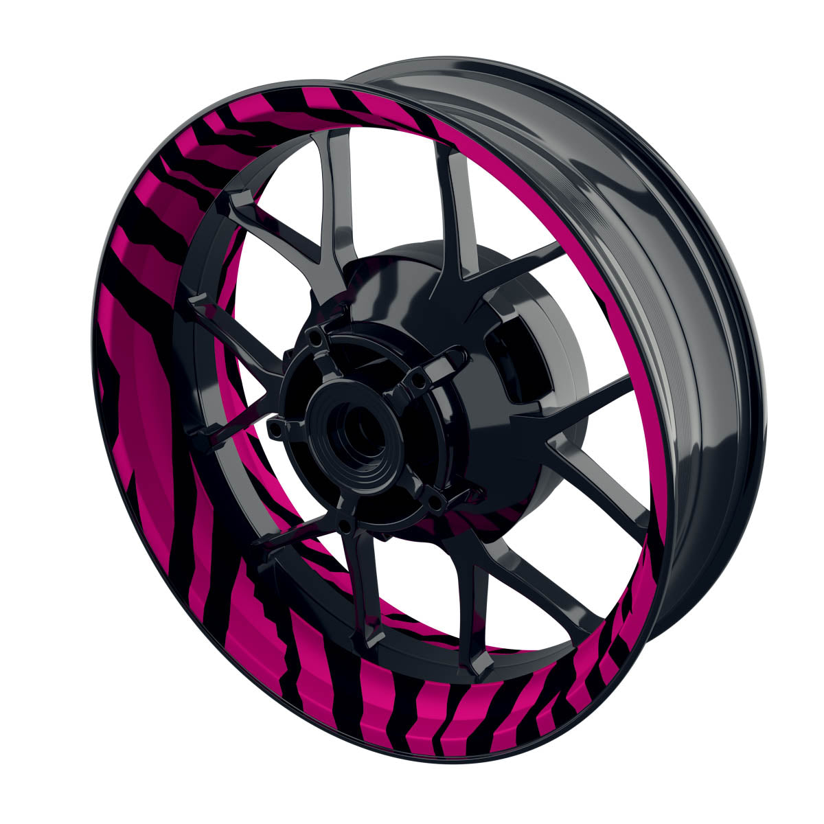 Felgenaufkleber Zebramuster Premium B pink