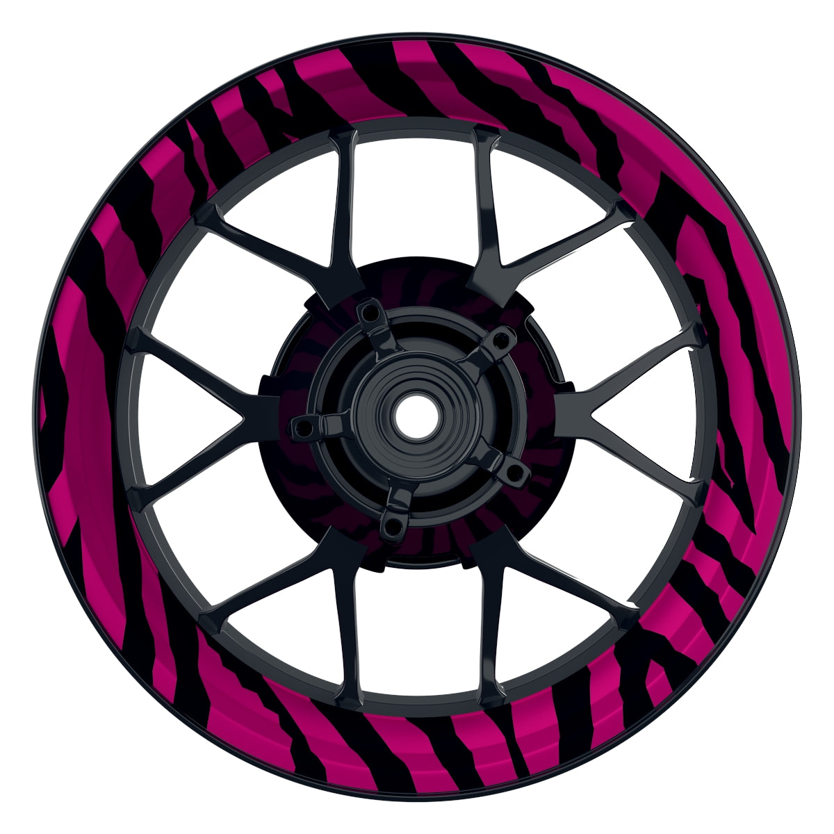 Felgenaufkleber Zebramuster Premium B pink