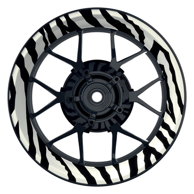 Felgenaufkleber Zebramuster Premium B weiss