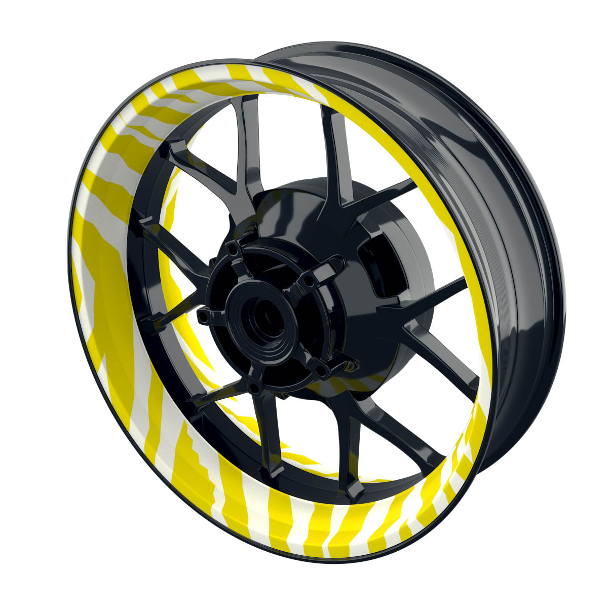 Felgenaufkleber Zebramuster Premium W gelb