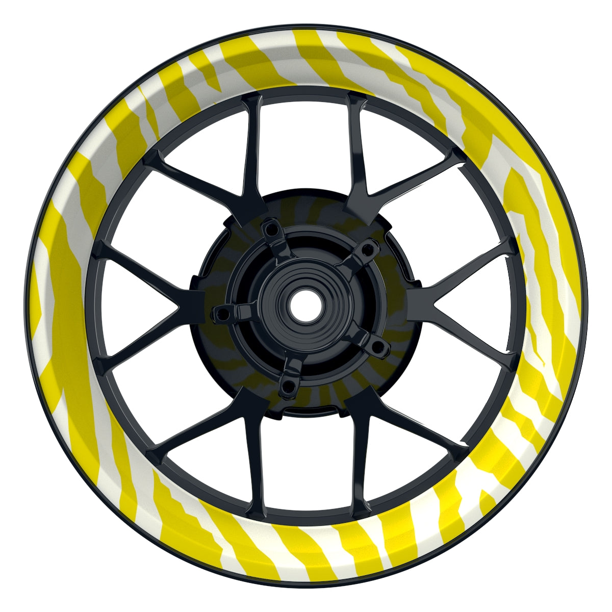 Felgenaufkleber Zebramuster Premium W gelb