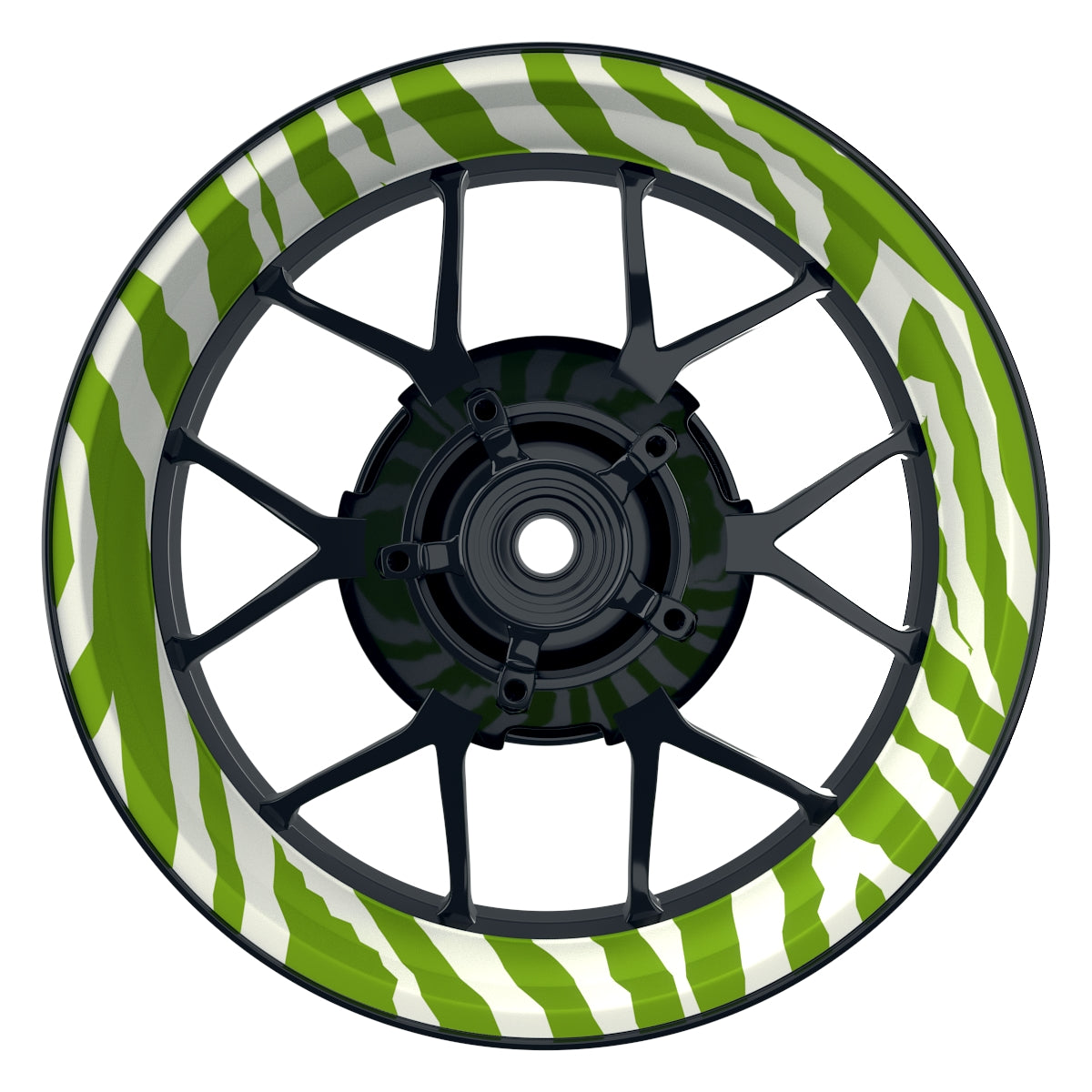 Felgenaufkleber Zebramuster Premium W grün