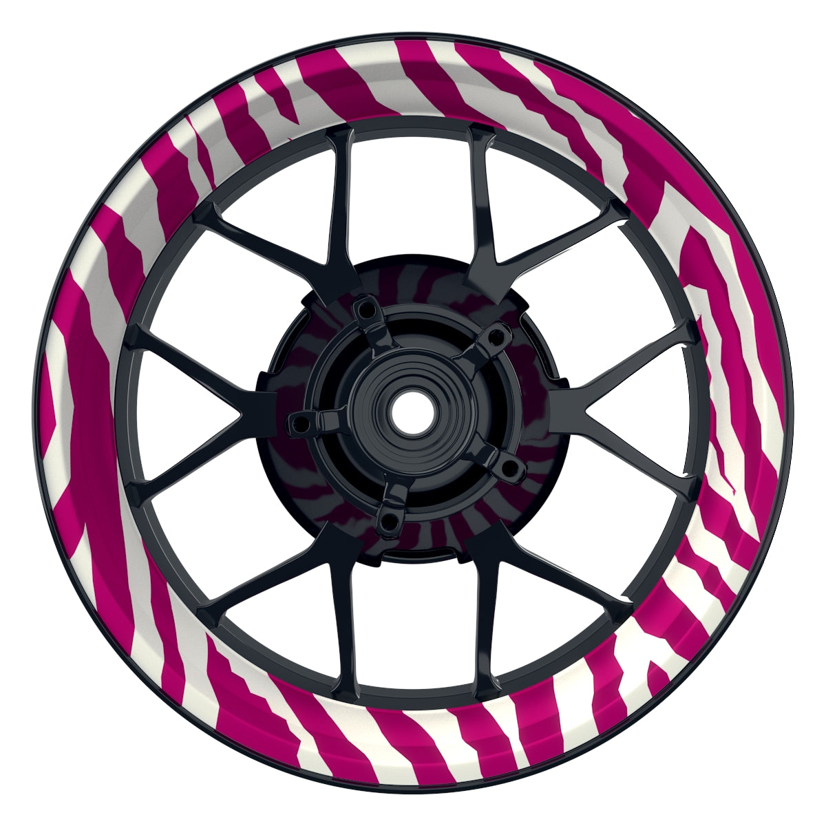 Felgenaufkleber Zebramuster Premium W pink