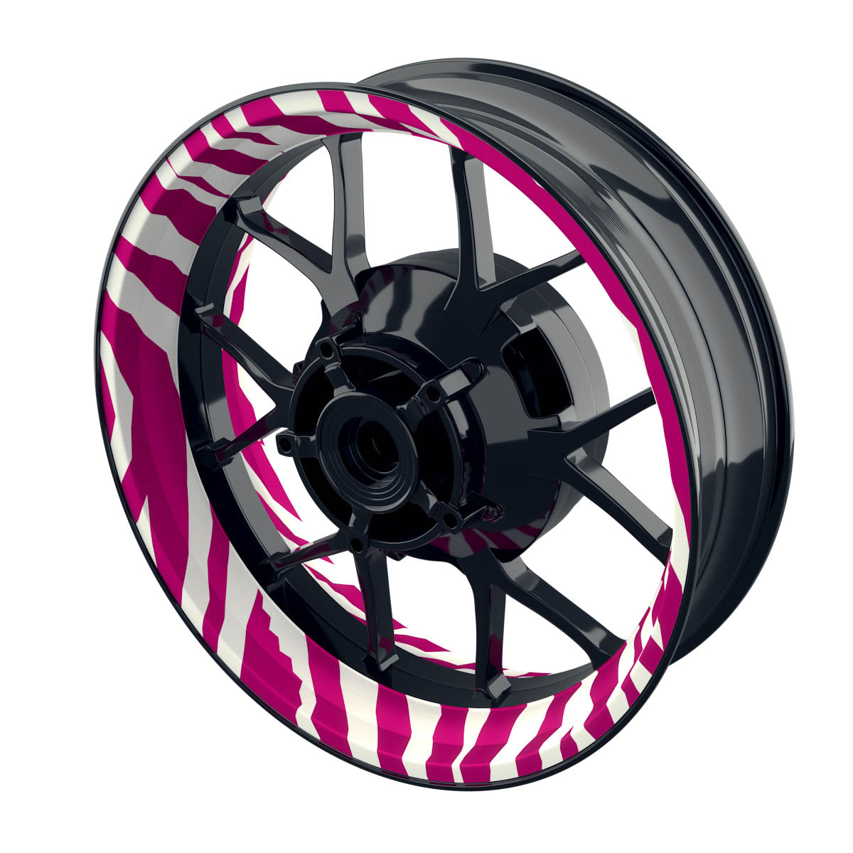 Felgenaufkleber Zebramuster Premium W pink