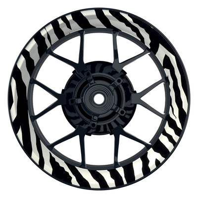 Felgenaufkleber Zebramuster Premium W schwarz