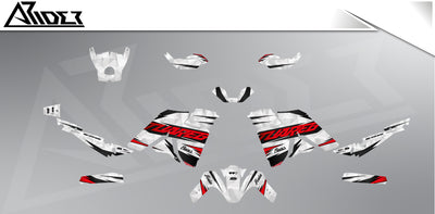 Dekor passend für Aprilia Tuareg 660 - Wild Edition, Farbe Rot, Übersicht Dekorsatz
