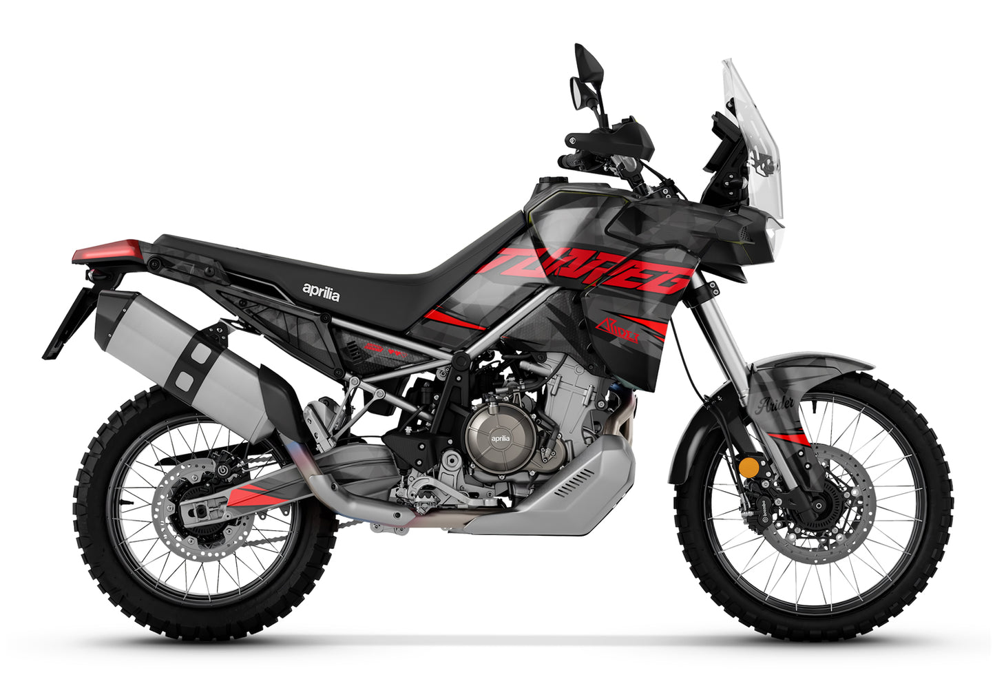 Dekor passend für Aprilia Tuareg 660 - Wild Edition, Farbe Schwarz