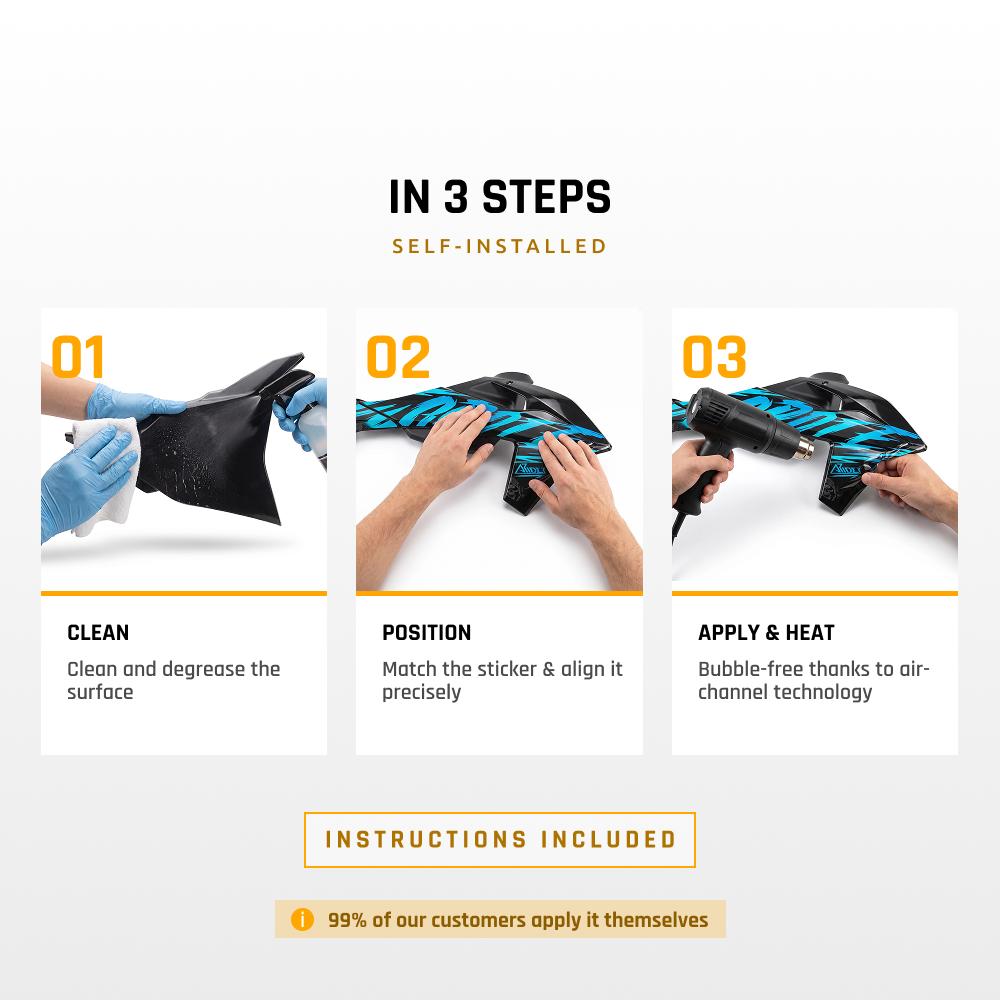 Graphics Kit suitable for KTM 690 SMC-R - Glow Edition
