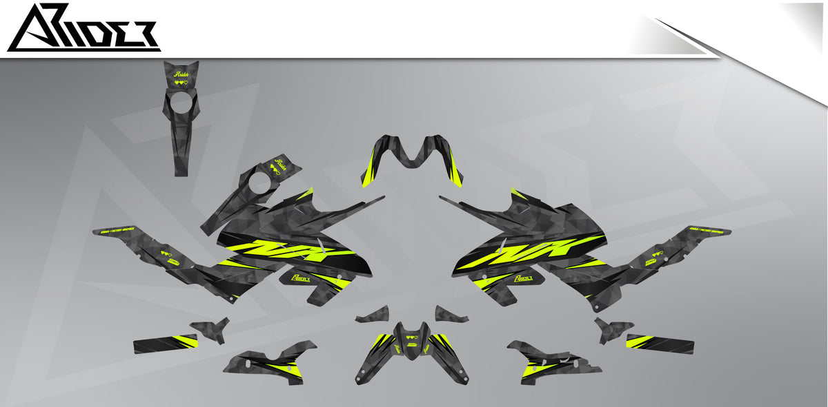 Dekor passend für CFMOTO 125 NK - Wild Edition, Farbe Schwarz, Übersicht Dekorsatz