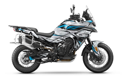 Dekor passend für CFMOTO 800 MT - Wild Edition, Farbe Blau | Weiß