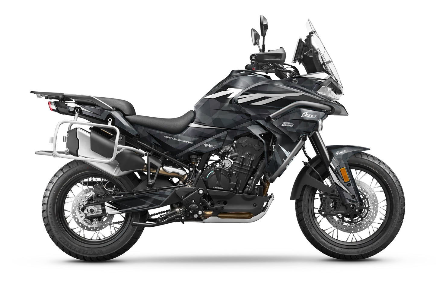 Dekor passend für CFMOTO 800 MT - Wild Edition, Farbe Schwarz | Grau