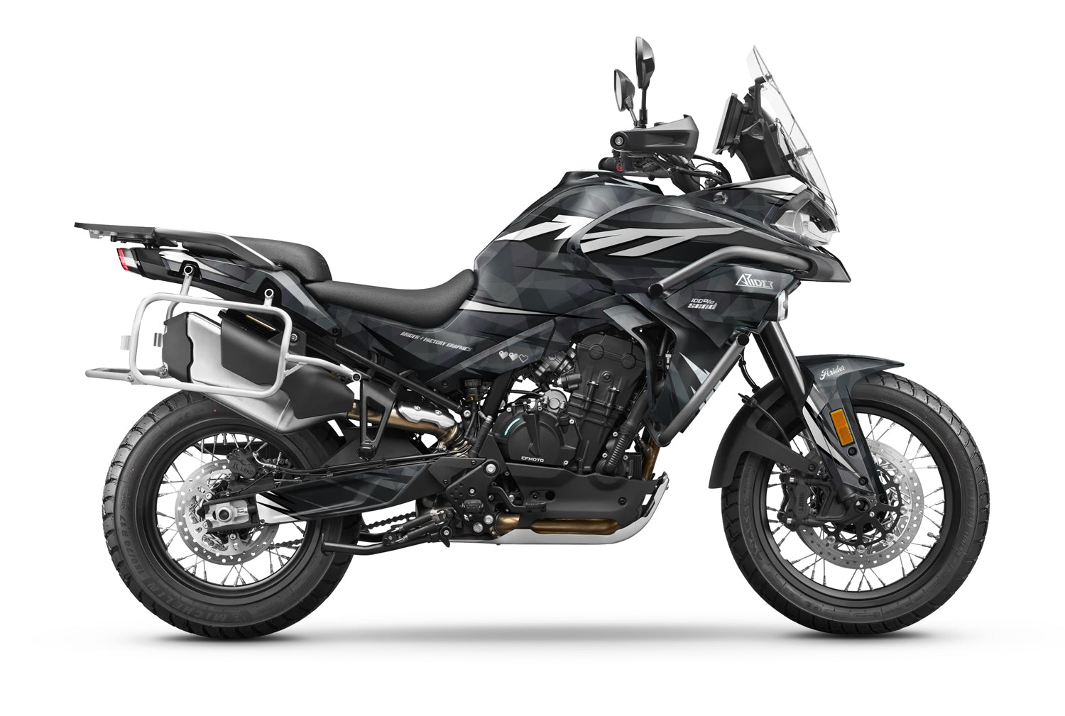 Dekor passend für CFMOTO 800 MT - Wild Edition, Farbe Schwarz | Grau