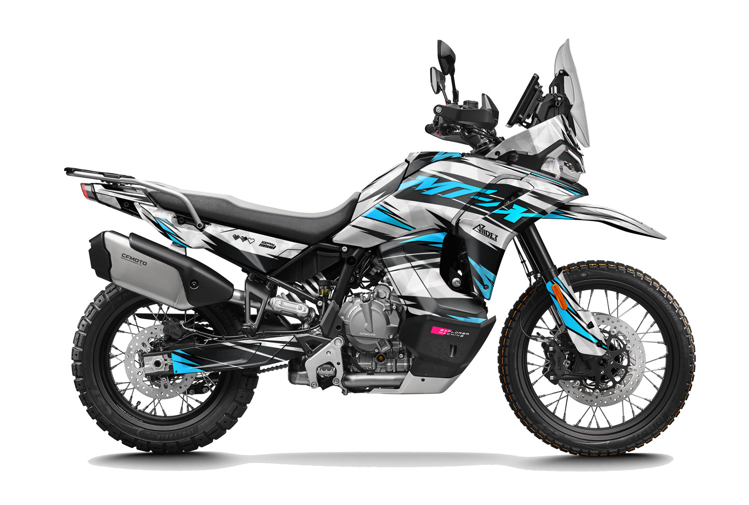Dekor passend für CFMOTO 800 MT-X - Wild Edition, Farbe Blau | Weiß