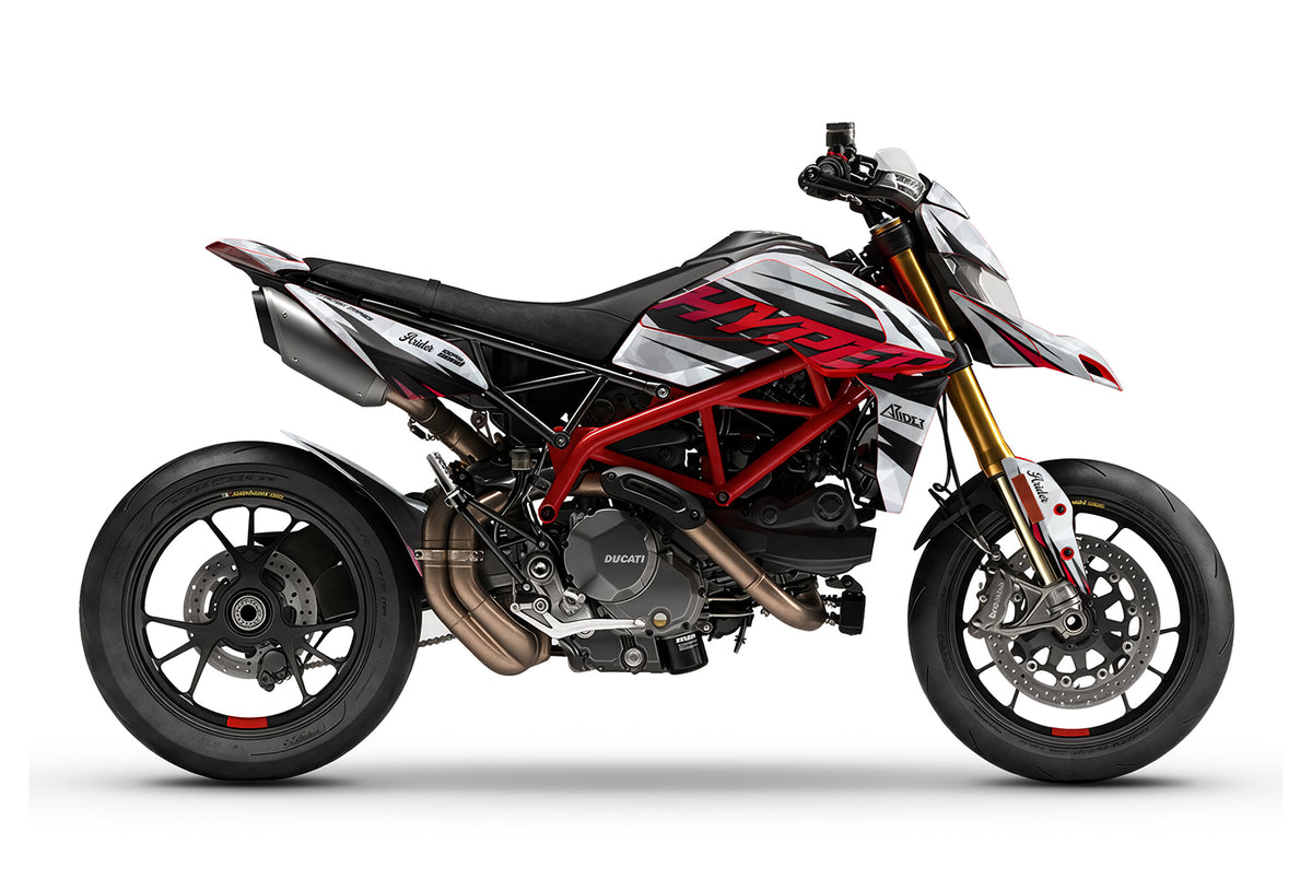 Dekor passend für Ducati Hypermotard 950 - Wild Edition, Farbe Weiß