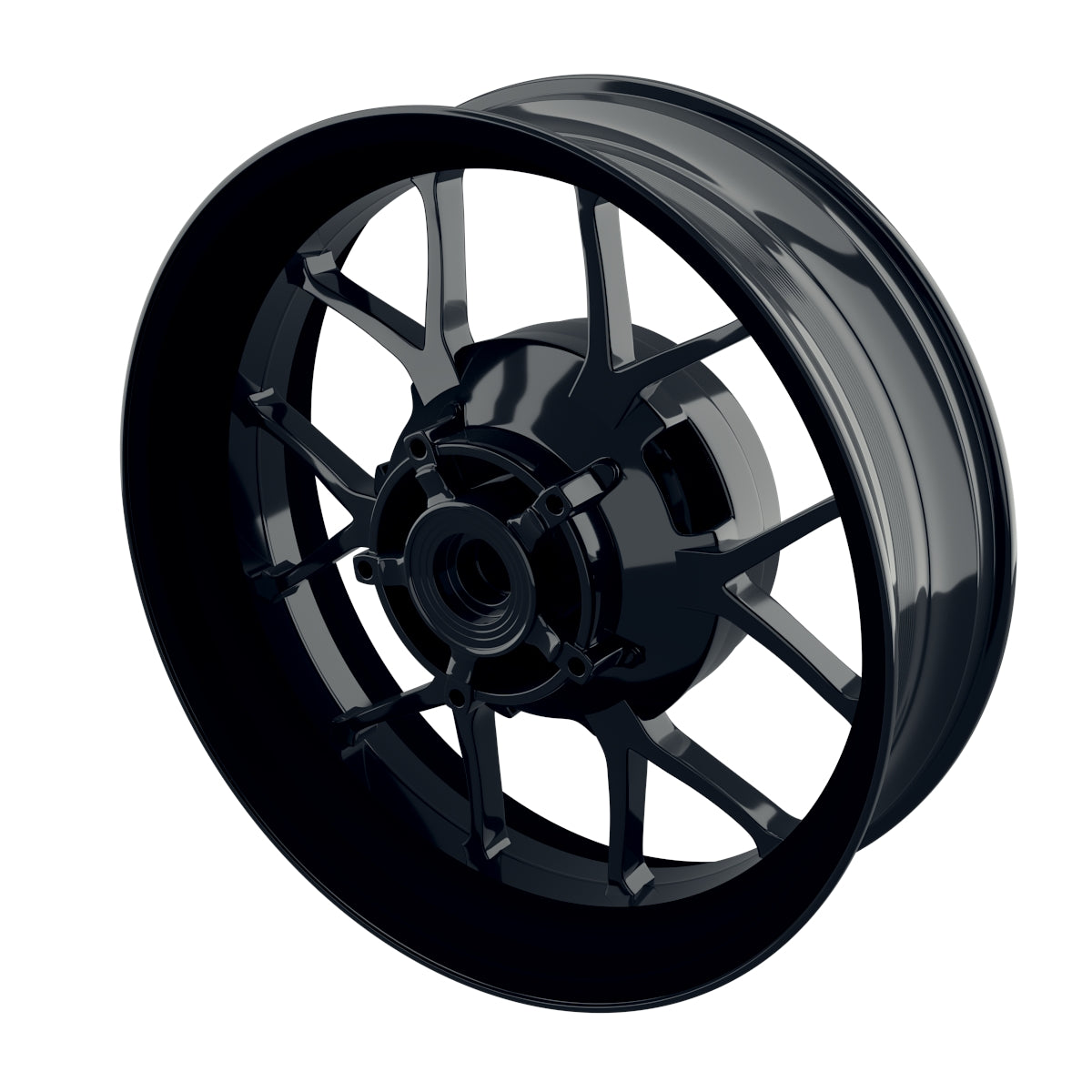 Individuelle Felgenaufkleber "Einfarbig" Premium geteilt Wheelsticker schwarz