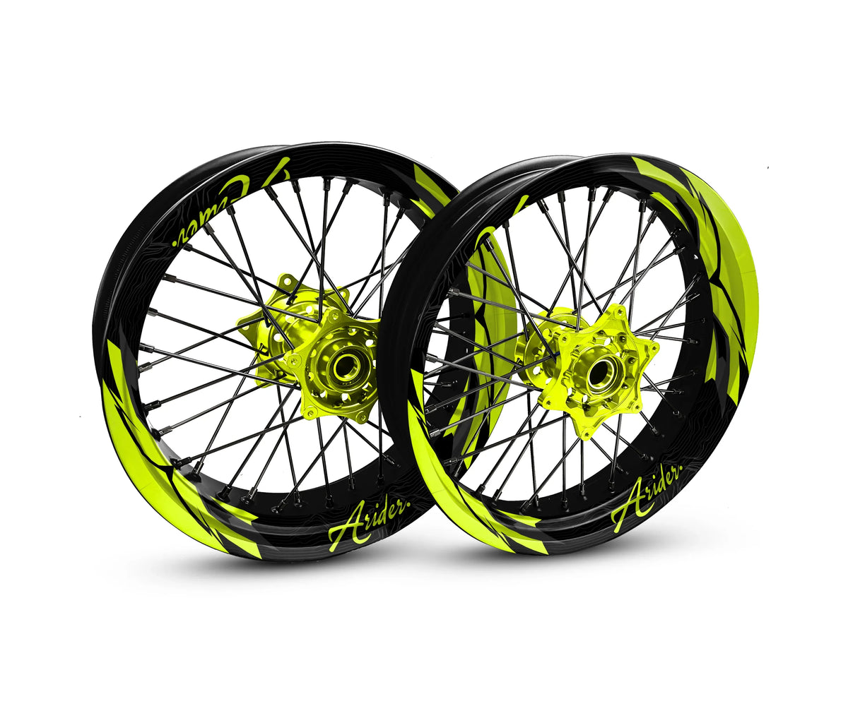 Motorrad Felgenaufkleber - 360° Spin - Peak Edition - Arider