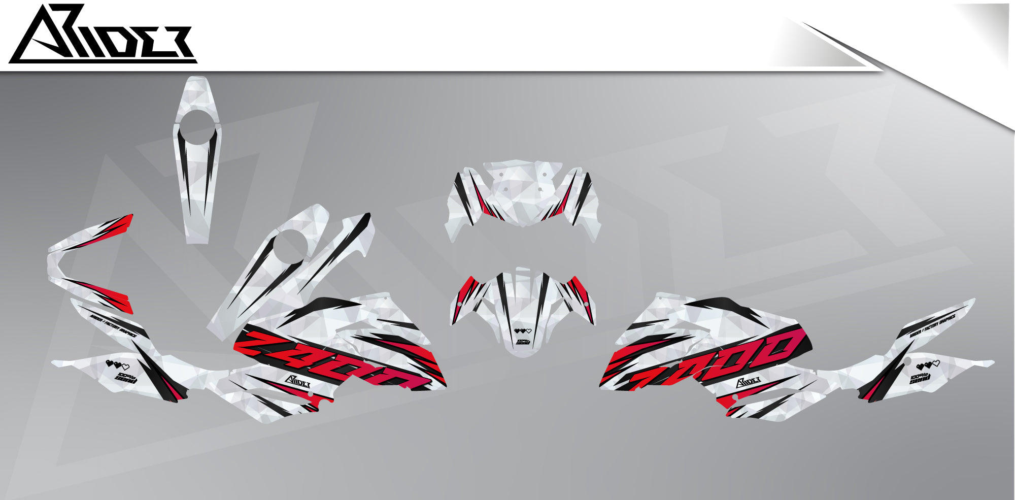 Graphics Kit suitable for Kawasaki Z400 - Wild Edition | Arider