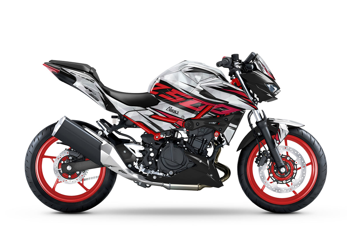 Dekor passend für Kawasaki Z500 - Wild Edition, Farbe Rot