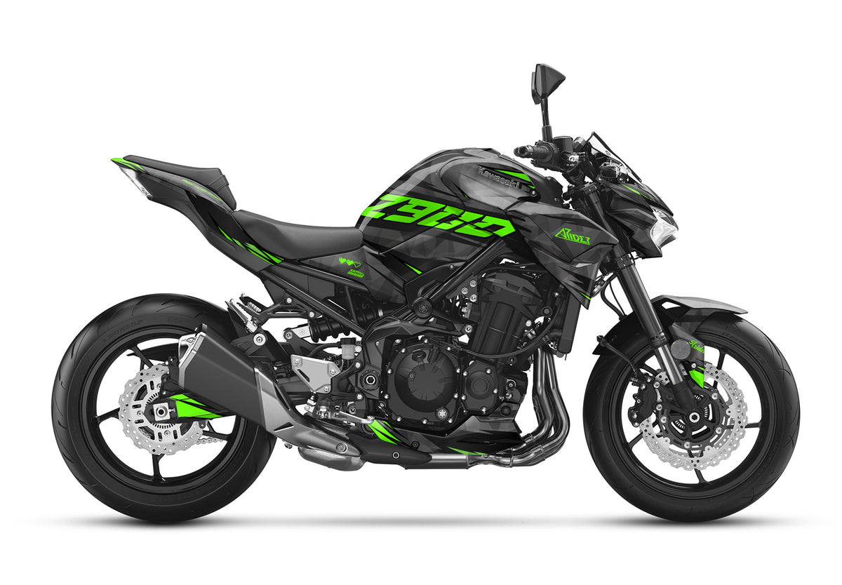 Dekor passend für Kawasaki Z900 - Wild Edition, Farbe Schwarz, Baujahr 2020 - 2024