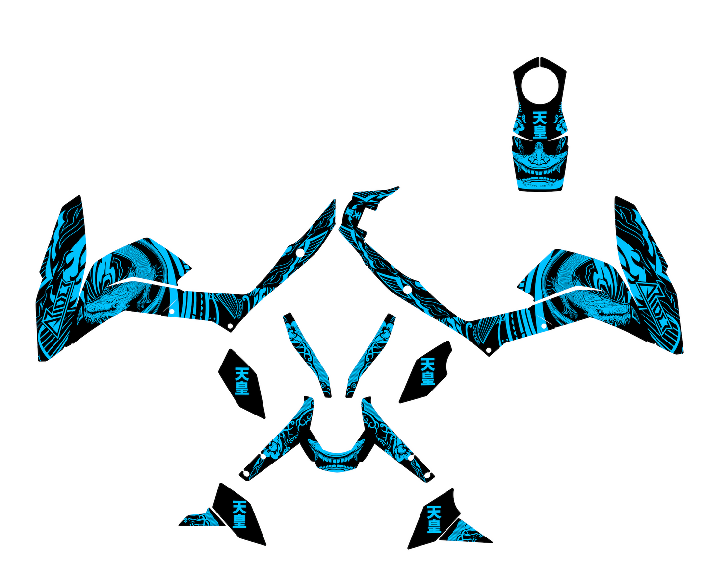 Kit déco adapté pour KTM Duke 125 - Édition Dragon