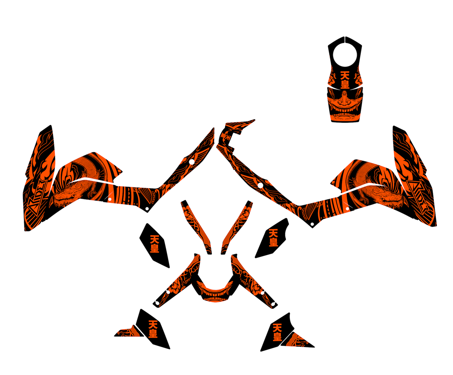 Kit déco adapté pour KTM Duke 125 - Édition Dragon