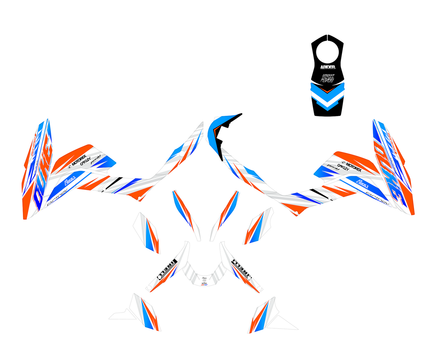 Dekor passend für KTM Duke 125 - Division Edition