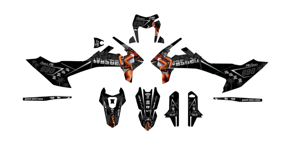 Dekor passend für KTM 690 SMC-R - Wasted Edition - Arider
