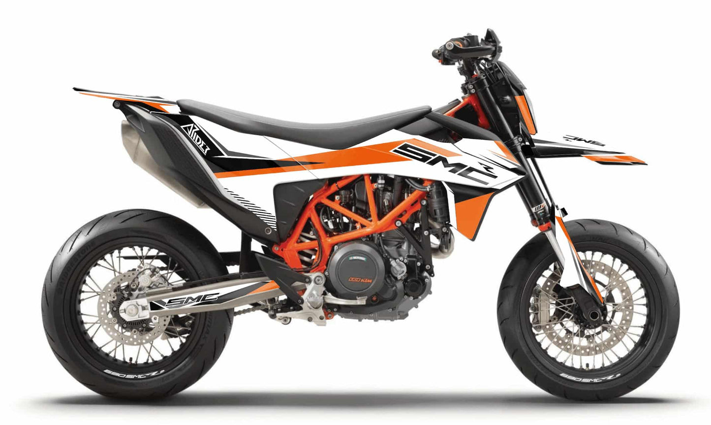 KTM 690 SMC-R Dekor Kit, Aufkleber 2019, 2020 und 2021 ARIDER Clean Design Orange