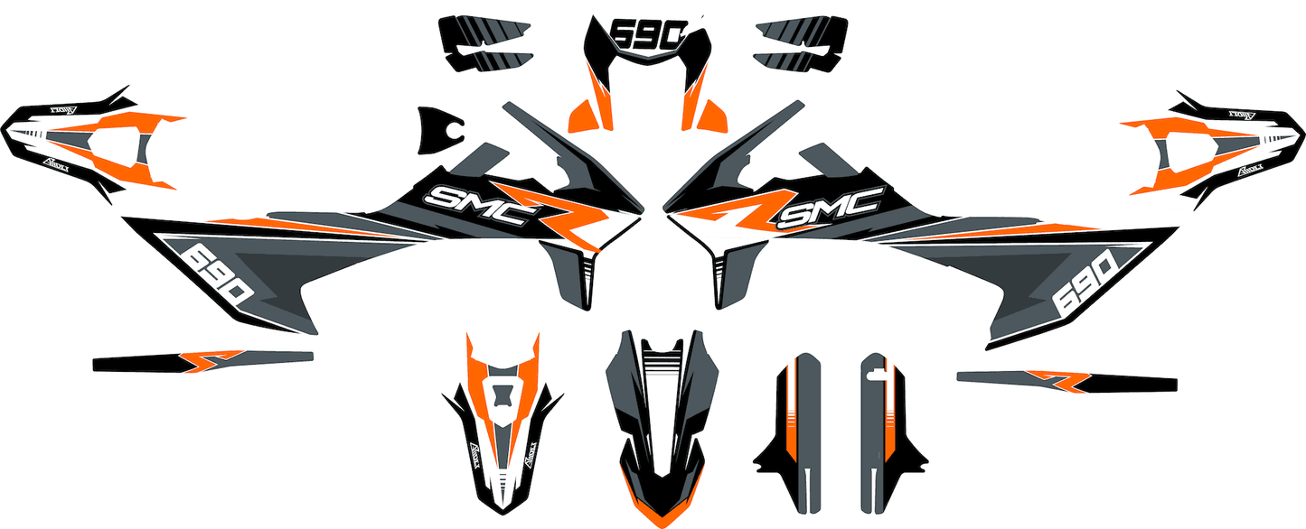 Grafiche perfetta per KTM 690 SMC-R- Classic Edizione