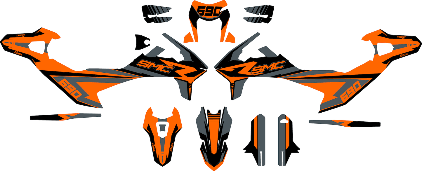 Grafiche perfetta per KTM 690 SMC-R- Classic Edizione