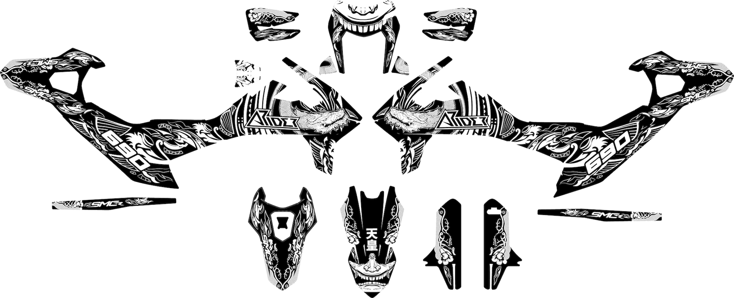 Grafiche perfetta per KTM 690 SMC-R- Dragon Edizione