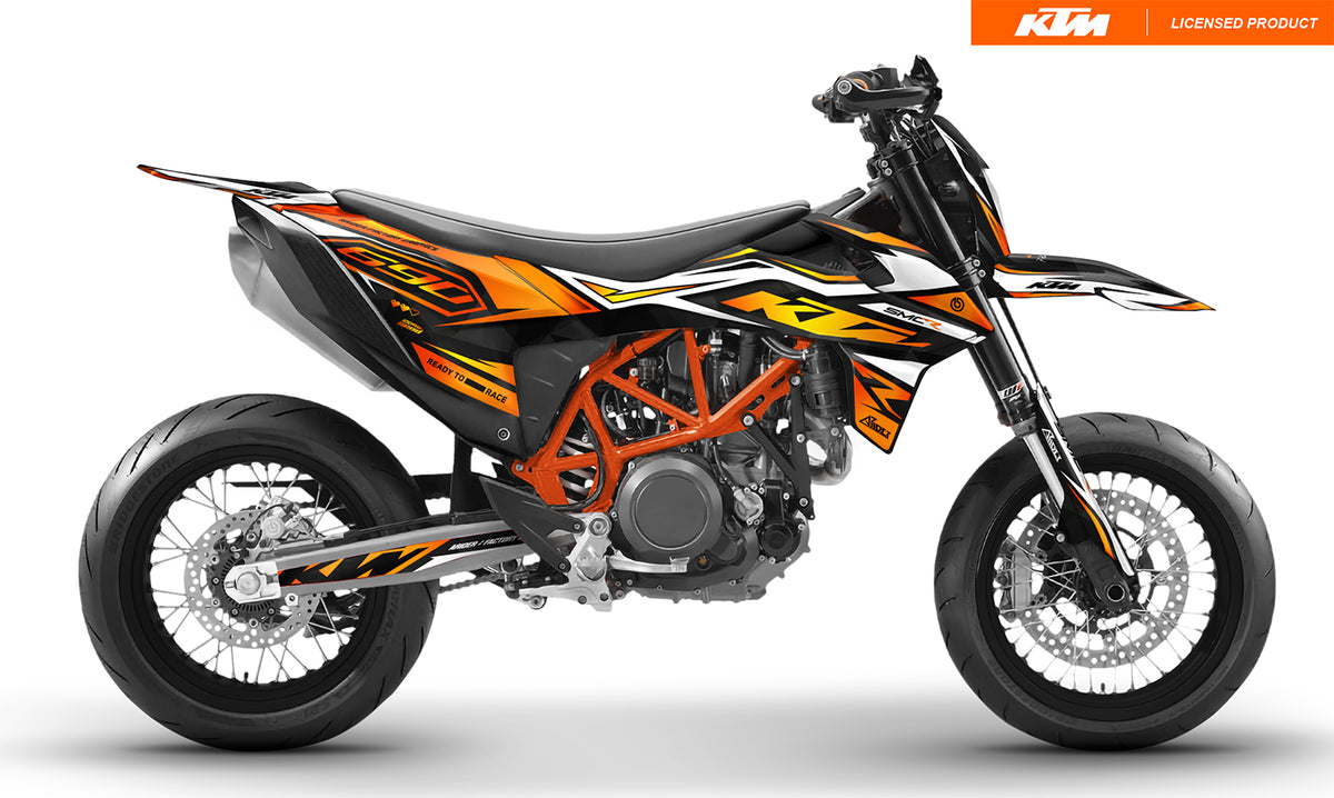Dekor passend für KTM 690 SMC-R - Mirror Edition, Farbe Orange