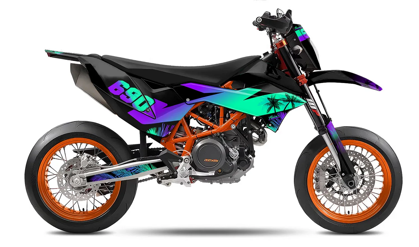 Graphics Kit suitable for KTM 690 SMC-R- Sunset Edition – Arider