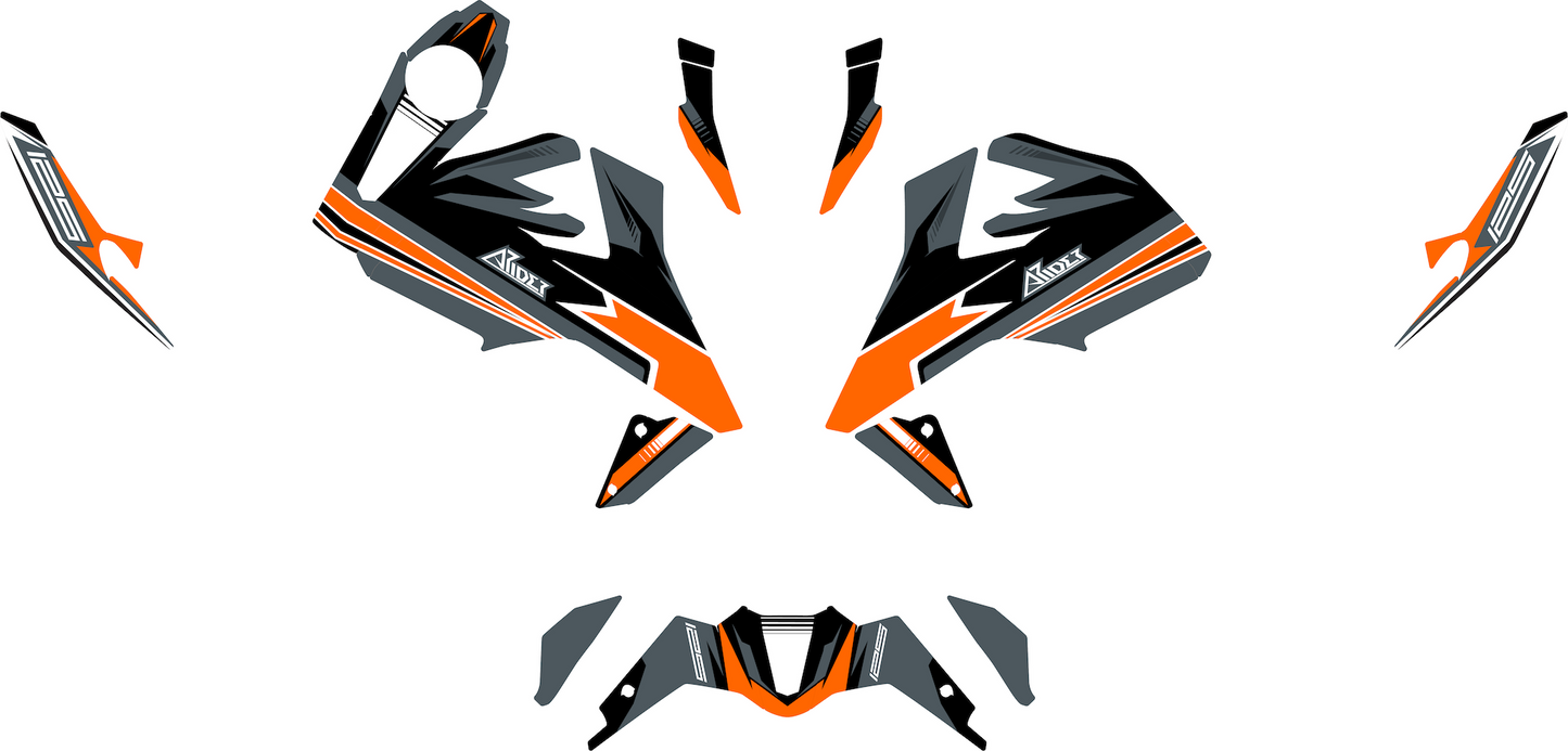 KTM Duke 125 Graphics Kit - Prism Edition