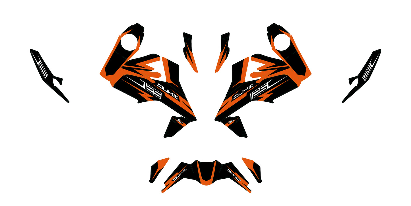 KTM Duke 125 / 390 Graphics Kit - Flash Edition