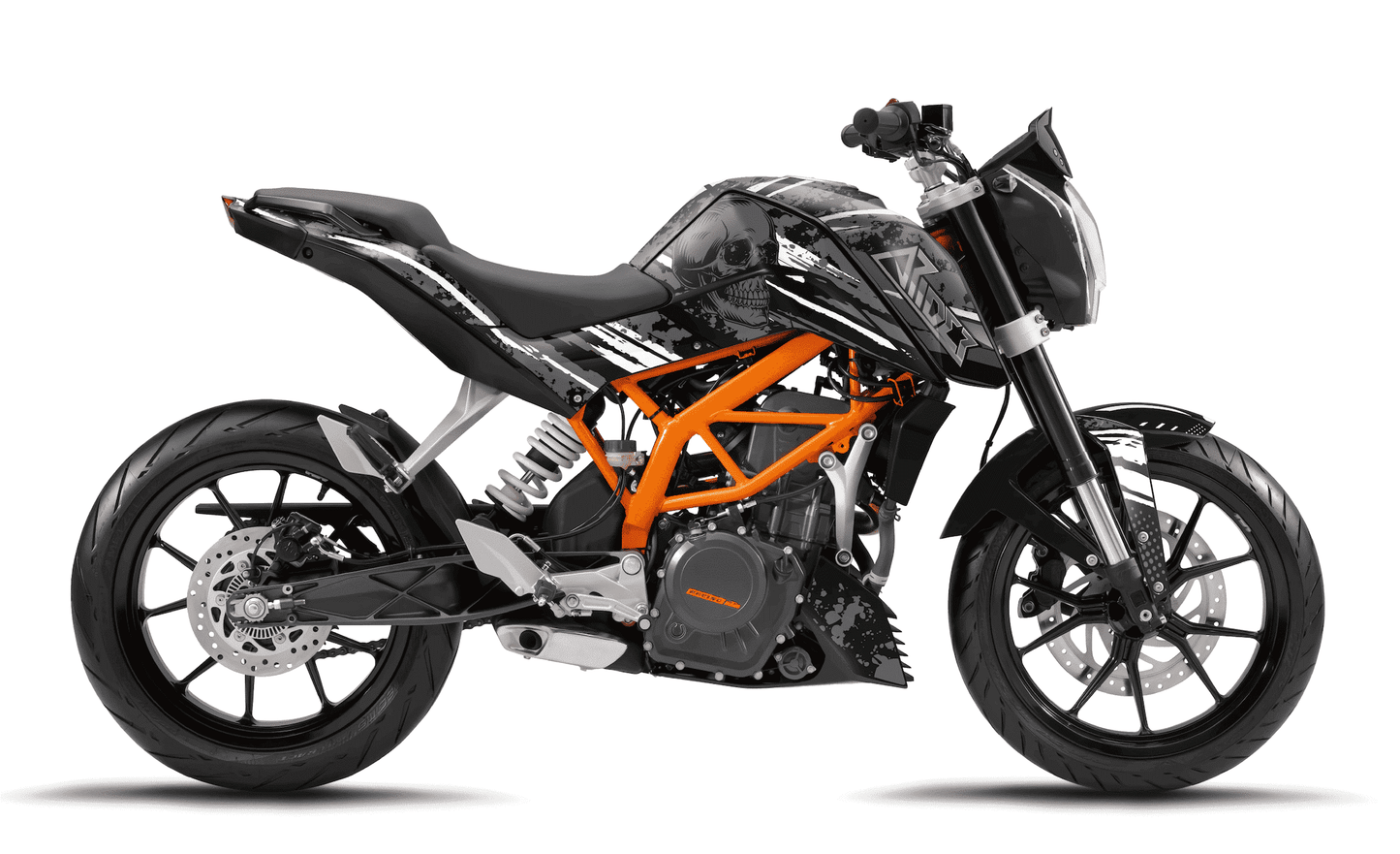 KTM Duke 125 Graphics Kit - Skull Edition