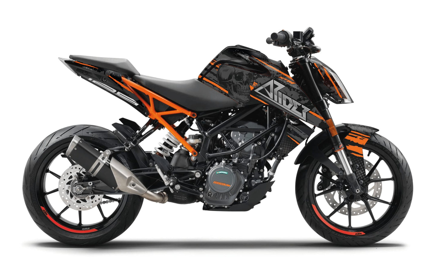 KTM Duke 125 Graphics Kit - Skull Edition