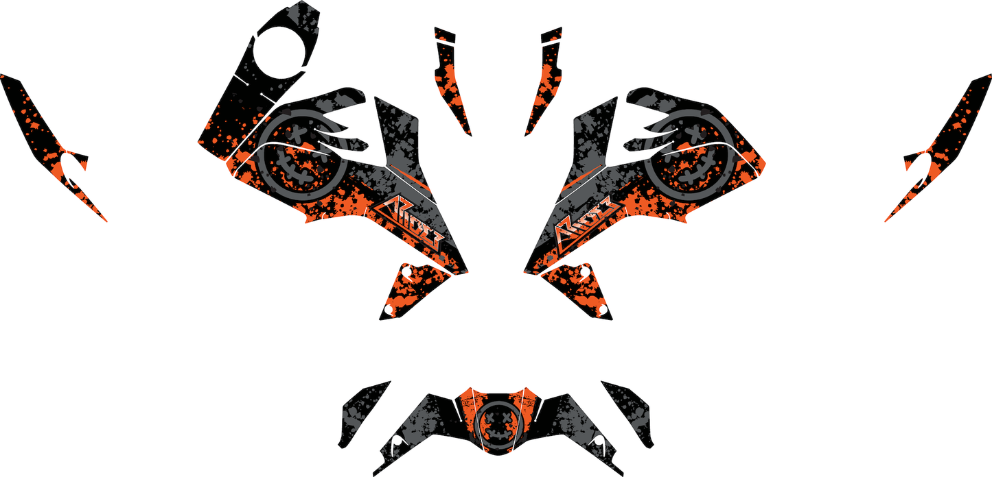 KTM Duke 125 Graphics Kit - Smiley Edition