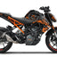 KTM Duke 125 Graphics Kit - Smiley Edition