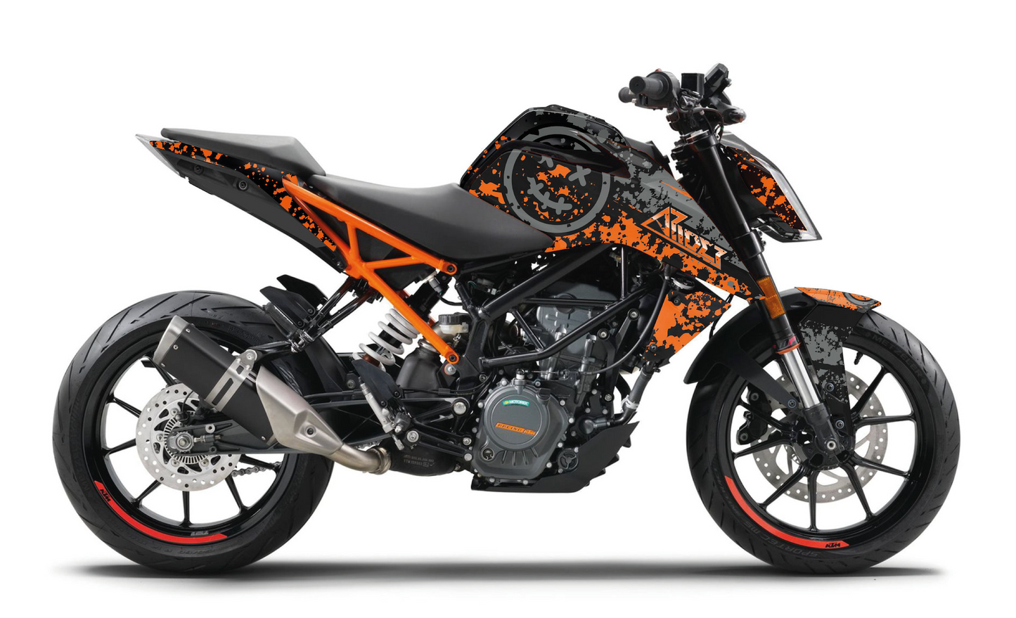 Graphics Kit suitable for KTM Duke 125 - Smiley Edition